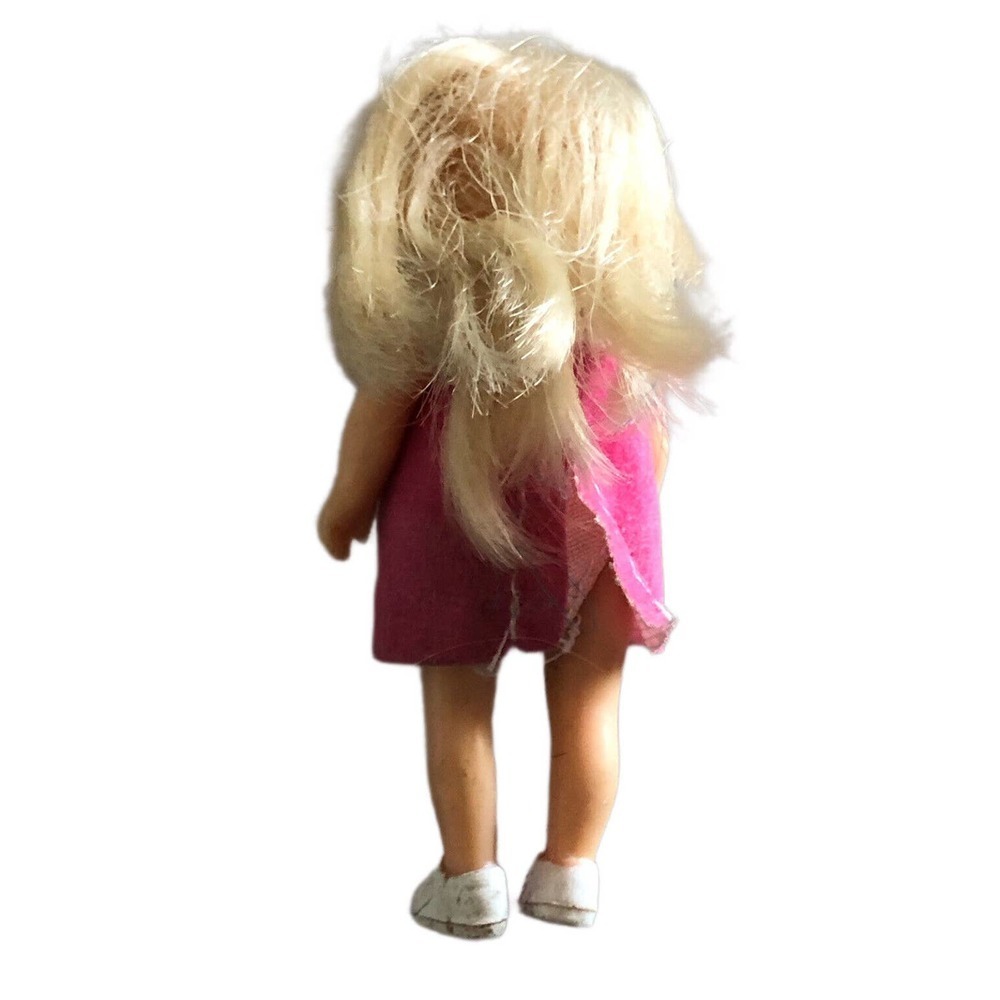 Vintage 1988 Horsham Vinyl Blonde Girl Dollhouse Doll 3” Tall - Picture 2 of 8